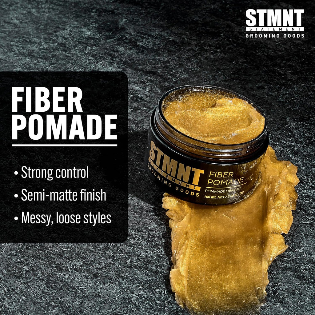 STMNT Grooming Goods Fiber Pomade | Semi-Matte Finish | Strong Control | Easy To Wash Out 100ml