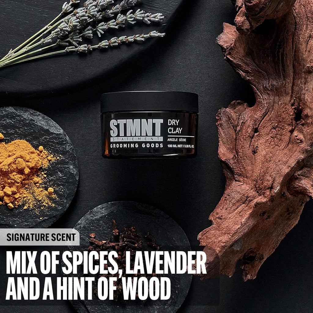 STMNT Grooming Goods Dry Clay | Extra Matte Finish | Super Strong Control | Easy to Wash Out 100ml