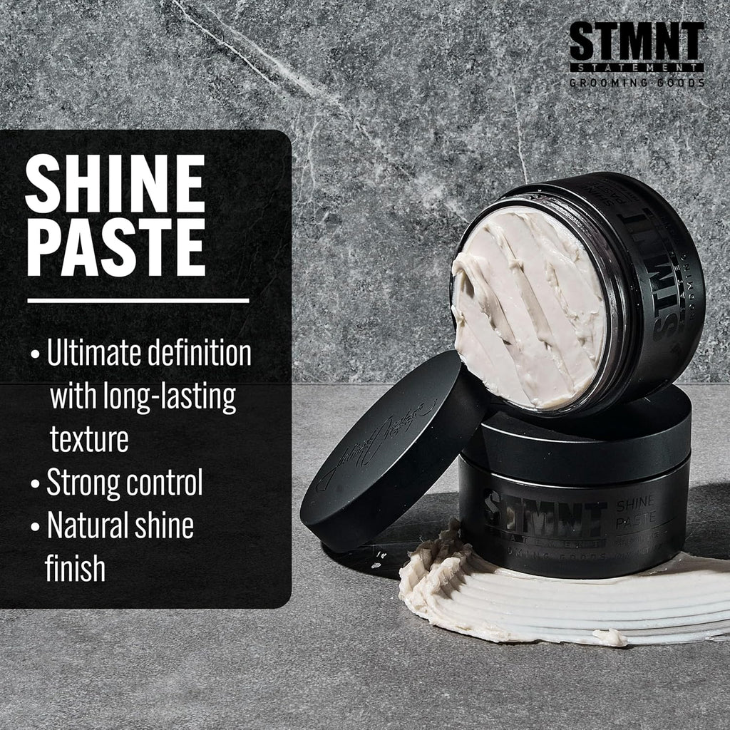 STMNT Grooming Goods Shine Paste | Natural Shine Finish | Strong Control | Non-Greasy Formula 100ml
