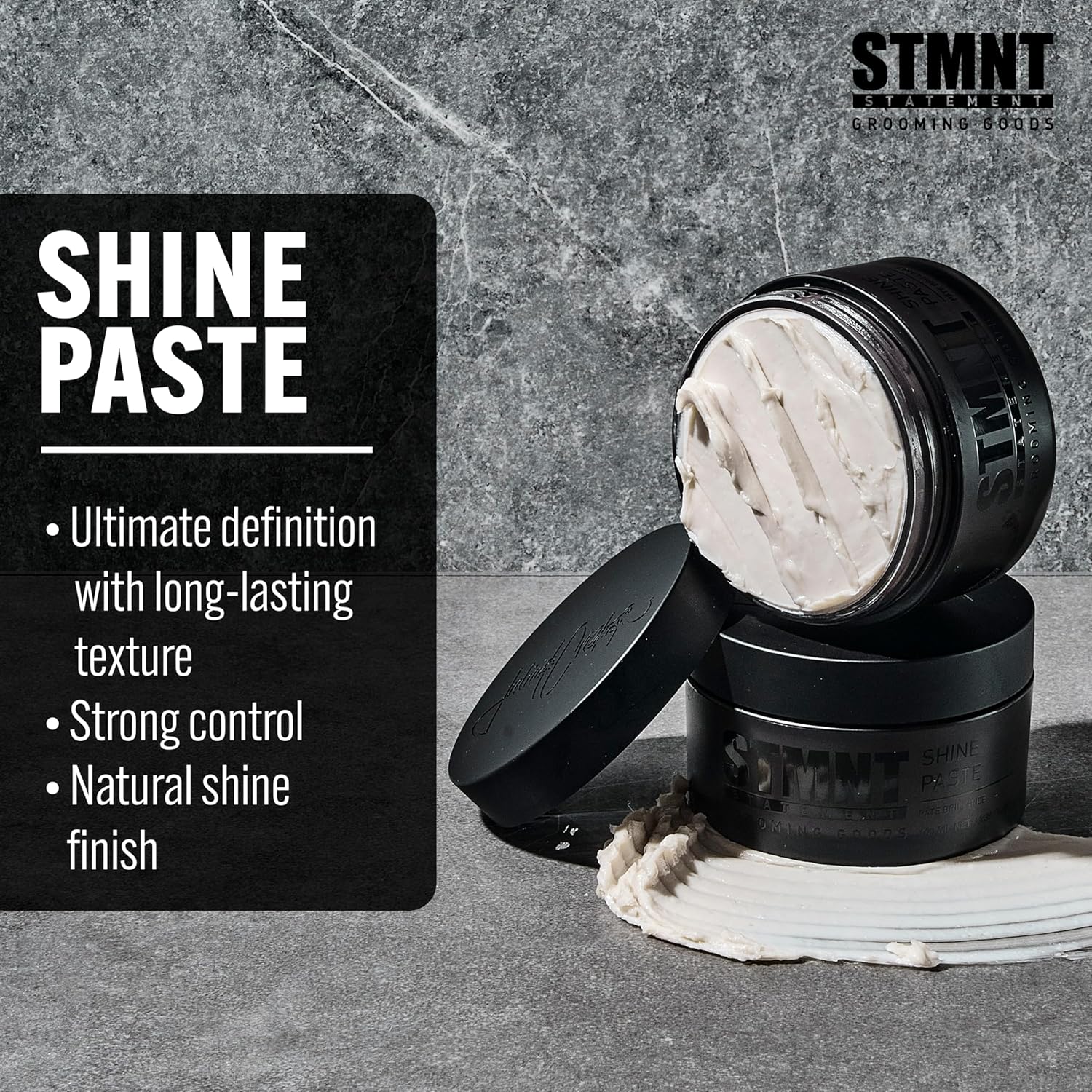 STMNT Grooming Goods Shine Paste | Natural Shine Finish | Strong Control | Non-Greasy Formula 100ml