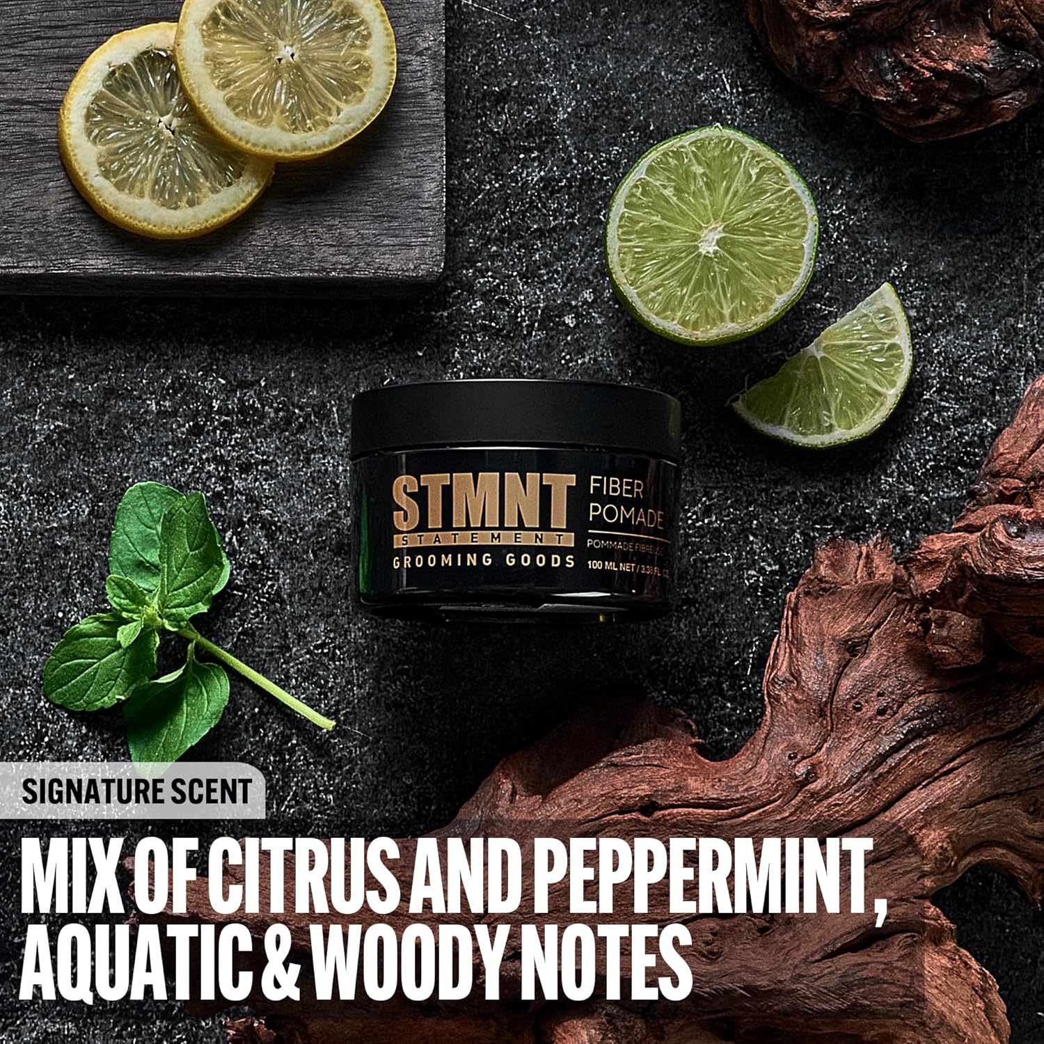 STMNT Grooming Goods Fiber Pomade | Semi-Matte Finish | Strong Control | Easy To Wash Out 100ml